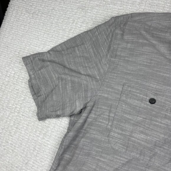 Woolrich Button Down Shirt Men's Large Short Sleeve Summer Outdoor Retro Gray - Picture 3 of 16